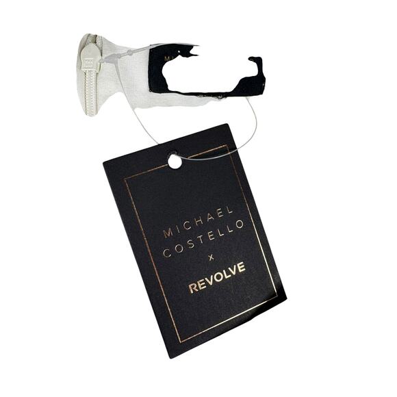 Michael Costello x Revolve Magnolia Maxi Skirt Ruched Vacation Beachy Ivory M - Picture 5 of 8